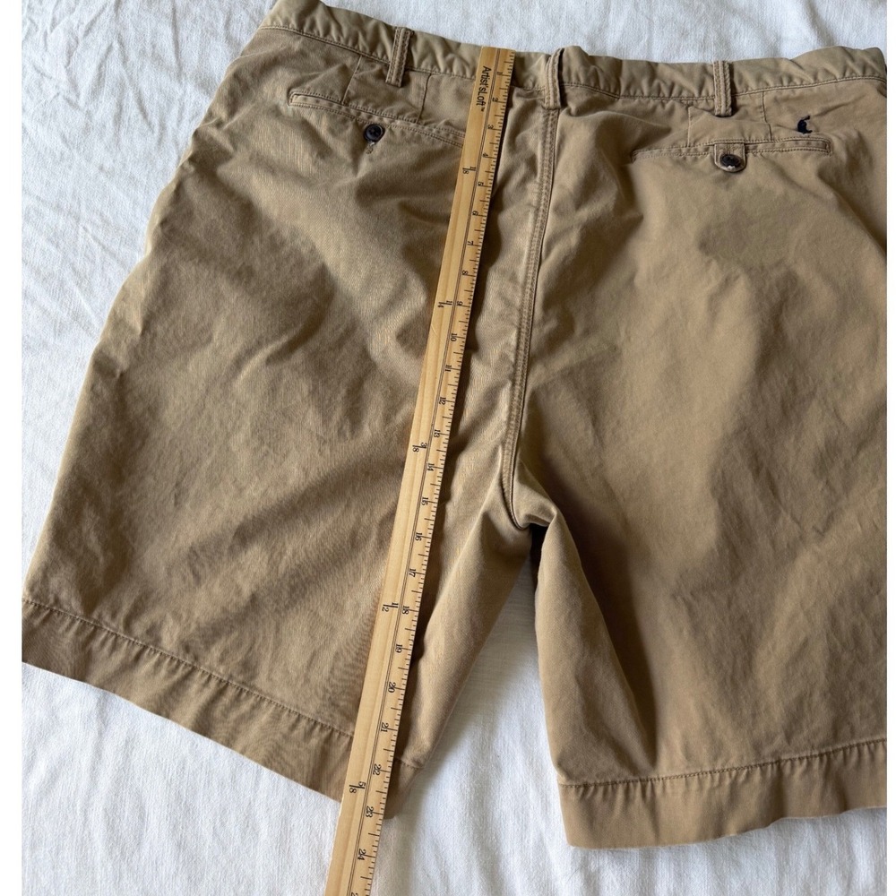 Polo Ralph Lauren Sz 42 Tan Khaki Stretch Classic Fit Chino Shorts Cotton Twill - Picture 4 of 9